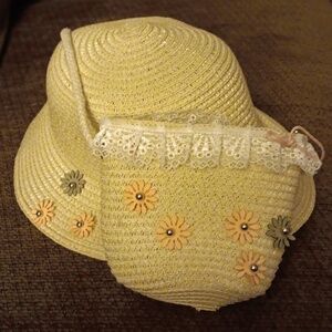Toddler straw hat and matching purse